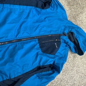 Youth size medium (10) blue rain jacket